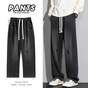 Casual Mens Pants moda czarna workowate Y2K Streetwear Jogger szerokie spodnie Męskie recenzje Koreańska recenzja Wiele odzieży Kobiety 240513