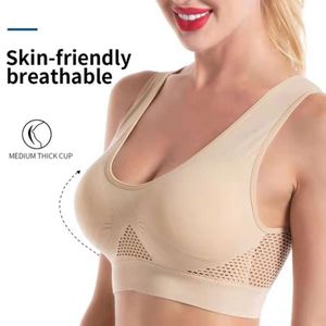 Breathable Women's Hollow Out Bras Gym Running Fiess Yoga Bra Sportswear Padded Push Up Sports Tops