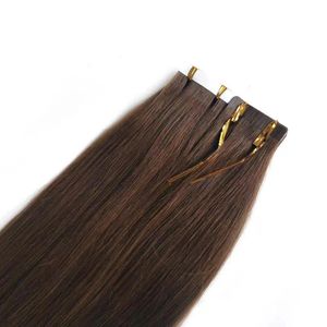 New tape in human hair extensiopns straight pure color skin weft tape hair extensions 100g 18 to 24inch