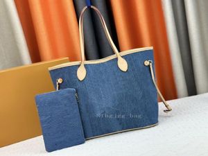 Designer Bag Vintage Denim Bag Women Cross Body Luxury Handväskor hobo axelväskor av hög kvalitet blå denim blommor messenger purses kvinnors axelväska