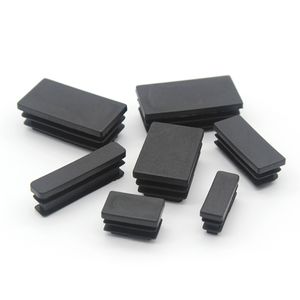 1/2/4/5/10pcs Rectangle Plastic Black Blanking Capo tappi per tubo del tubo del tubo in acciaio INSERTI PROPBA