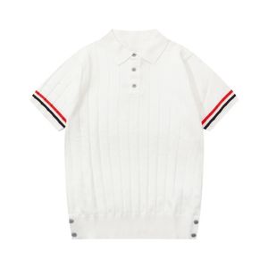 Męska letnia koszulka z dzianiny na pół rękawie T-shirt w podróży biznesowej Polo Fashion Collar krótkie rękawy Wysokie miejsce w stylu rekreacyjnym 240521