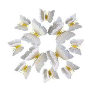 Kühlschrankmagnete Doppelschicht 3D Schmetterling Magnetaufkleber auf den Wandkultur Schmetterlingen für Dekoration Aufkleber Drop Lieferung GARDE DHXVI
