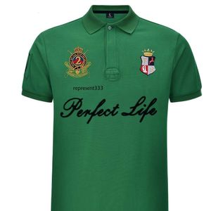polo shirt men Polo shirt men's pure cotton embroidery short sleeved casual thin black yellow green white blue red