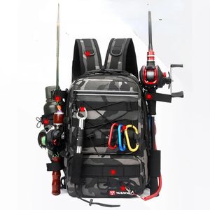 Камуфляжная приманка для рыбалки Многофункциональные рюкзак на открытом воздухе спорт с большими возможностями для рыбалки с удивлением.