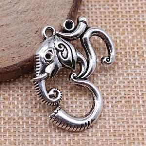 Charms Components Elephant OM Symbol Jóias 28x34mm 5pcs