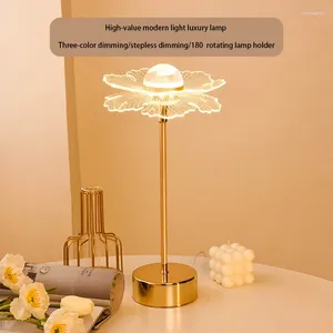 Lampy stołowe akrylowe lampa motyla energetyczna żarówka LED Stwórz ciepłą i romantyczną atmosferę 3 trybów dostosowanych do różnych atmosfery