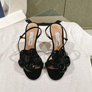 Mulheres sandálias de salto alto designer sapatos formais de luxo de laca de luto de luto de luto de luxo de salto alto