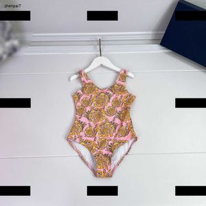 Top Baby Bikini Gold Flower Druku