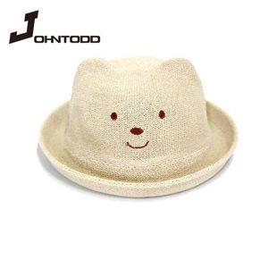 Kaps hattar sommar baby hattar barns andningsbara solbjörn söt D240521