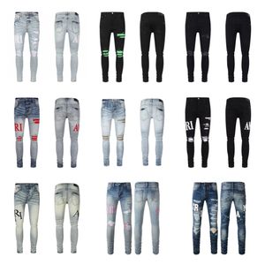 2023 Designer mens jeans hip-hop fashion zipper hole wash jean pants retro torn fold stitching Top Quality Brand Hip Hop Denim Pants