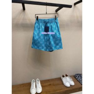 Calças de tamanho grande masculino com pescoço redondo bordados e estampados no estilo polar de roupas de verão, calças de praia de algodão puro de rua com shorts impressos de Fei dong 5625