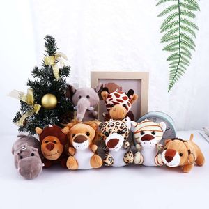 3PCS Elephant Jungle Brother Small Pendant Doll Stuffed Keychain Animal Plush Toy