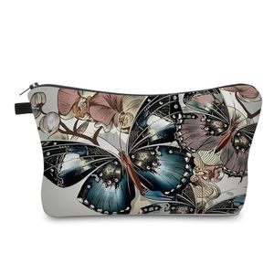 Круховой новый продукт Butterfly Cosmetic Bag 3D Цифровая печать портативная пакетика для хранения туалебных принадлежностей Небольшая косметическая сумка