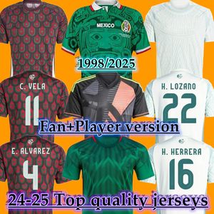 2023 2024 Mexiko Soccer Jersey H. Losano Chicharito G dos Santos Gimenez Lozano 23 24 National Team Football Shirt Fans Player Män kvinnor / barn Kit Mexikansk uniform