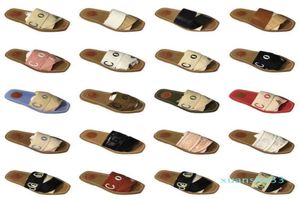 5A Chloa SlIPER Sandal Shoe Chl Slide Slippers Designer Mens Wordy Woody Flat Mule Canvas White Black Grey Green Pink Sail 1204379
