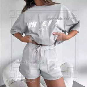 Designerka T Shirt Woman White Foxs Set Set Tracksuit English Letters Tshirt Nowa stylowa sportowa odzież męska