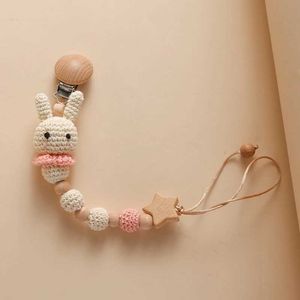 Clipes de chupeta de chupetas# clipe de chupeta de crochê de crochê bebê Acessórios para bebês Recém -nascidos Pacifiadora de cartoon bebê D240521