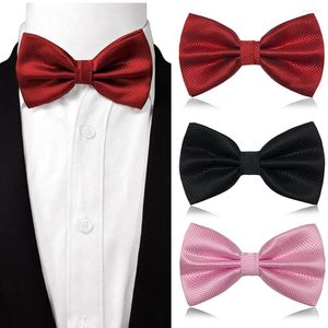 Bow Ties unisex kobiety Mężczyźni powiązanie solidnego koloru wielokrotnego użytku przyjęcie weselne Business Butterfly Suits Akcesoria Bowties