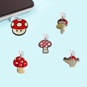 Handy-Gurte Charm Pilz Cartoon-Form-Staubstopfen Neue Typ-C-USB-Ladeanschluss Anti-Staub-Stecker für Ladung niedliche Compatibl otov8