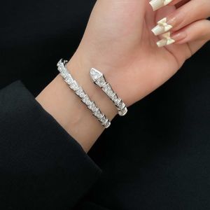 Alta pulseira de jóias BVLGRILY Luxo S925 Silra Snake Bracelet Womens cheia de exclusivo e final com logotipo original bulgaramente