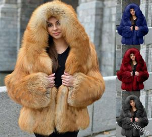 Womens Fashion Solid Color Faux fur jackets Casual Thickening Winter Warmth Loose Coat Jacket Female Clothing Tops2670562