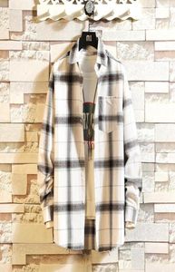 Retro Mens Plaid Shirt 2021 Men Long Sleeve Shirts 100 Cotton Loose Streetwear Jacket Kpop Clothes18557188397092