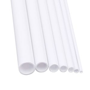 5Pcs/Set ABS Plastic Tube Styrene Round Strip Model Sand Table Architecture Tool DIY Round Hollow Bar White Pipe Tube Kit