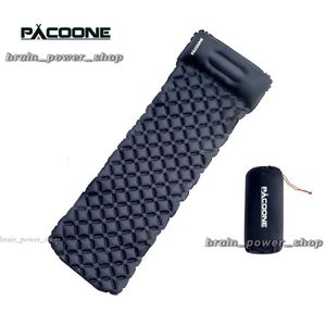 Pacoone Outdoor Camping Sleep Sleep Pad Piega Mattresso per gonfiaggio Mattresso per la spiaggia con cuscini Ultralight Mat Mat Travel Excursion 682