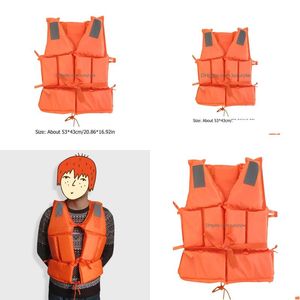 Спасательный жилет Buoy Water плавучая куртка для рекламы Спасатель Survival Детские купальники со свистком Каякинг 240425 Прямая доставка Sport Dhca1