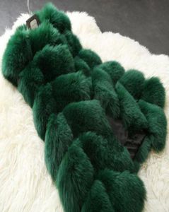 ファッションウメン冬のフェイクフォックスファージャイレットウエストコートジャケットコートベストアウトウェアジレット女性温かいジレットアウトウェアロングスリムベストフェイクFO7595352