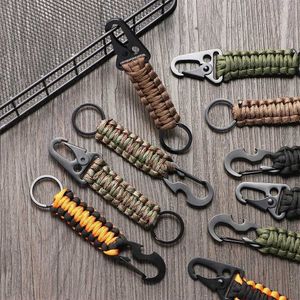 Клавичные кормеры Lanyards Camping Mountain Hook военный зонтик веревку для пряжки для брелок.