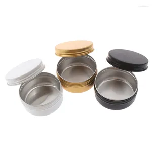 Storage Bottles 50ml Mini Tin Refillable Bottle Box Sealed Jar Packing Boxes Jewelry Candy Coin Earrings Gift Small