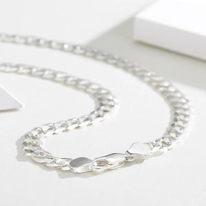 45cm-80cm ultra-thin 925 sterling silver curled chain necklace for womens jewelry necklace Kolye collier 4mm 7.5mm bottle opener 240515