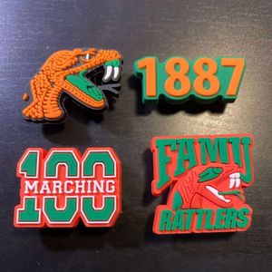 Florida A M Üniversitesi Rattlers Clog Shoe Charm Hbcu Famu Hip Hop Ayakkabı Takımları Kültür Takılar