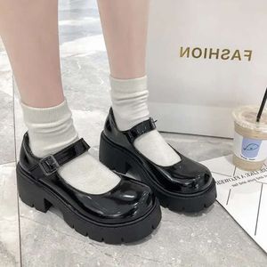 Mary Women Purss Plord Lolita 59 Jane High Platform Крупная каблука Lady Sandals круглой Toe Vintage Girl Classic Sweet Punk Женская обувь 437