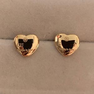 Verkliga bilder Kvinnor Luxury Designer Studs örhängen gjorda i Italien LOGO Tryckt rostfritt stål Lyxörhängen för män kvinnor