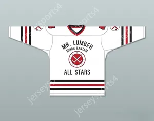 Riley Kozak personalizada 4 MR.Lumber Minor Bantam All Stars Stars White Hockey Jersey Hockey Night TV Movie Top Stitched S-M-L-Xl-Xxl-3xl-4xl-5xl-6xl