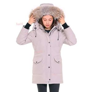 New Style Women Canada Down Jacket Rossclair Parka grossa lobo quente de lobo removível com capuz de estilo feminino de alta qualidade Doudoune 36