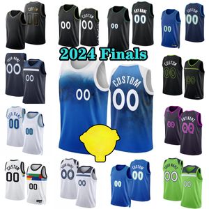 Costura 2024 camisas de basquete da final 11 Naz Reid27 Rudy Gobert 32 Karl-Anthony Towns 10 Mike Conley 23 Monte Morris 5 Anthony Edwards 1 Kyle Anderson Wendell Moore