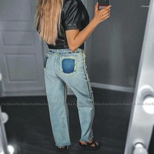 Frauen Jeans Frauen lässig hohe Taille Plus -Größe Sommer -Denimhose 2024 Weitbein Streetwear Vintage Loose Blue Boyfriend Hosen