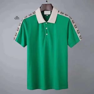 Męskie designerskie koszule polo polo casual t shirt wąż pszczoła druk haftowy moda high street man tee c6