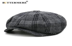 Sboy Hats Buttermere Männer Cap Unisex Beret Wolle Hut Tweed Gatsby Oktagonaler Frauen Vintage Brand Winter Spring Bill223s8630884