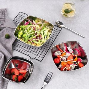 Piastre inossidabile insalata insalata di casa casa cucina speciale ciotola di frutta senza rotola