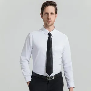 メンズドレスシャツ2024春と秋のプロのホワイトシャツ長袖作業服フォーマルビジネスマン