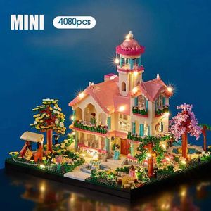 Blocks 4080 mini diamond miniature bricks princess dream villa castle building block street view house toy birthday gift H240521