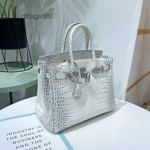 Luksus A Burkins Guangzhou Nowa przenośna torba kobiet worek Messenger Bag Crocodile Diamond Bluckle Domands W2qs