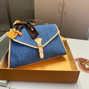 Designer Messenger Bag Satchel Bag Luxury Shoulder Bag For Woman Fashion Blue Denim Handväskor Designer Crossbody Leather Cross Body Women Lady Purse Satchel Bag PRPU