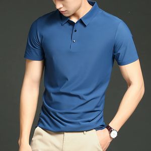 2024 Erkekler için gündelik polo gömlek artı gömlek yaz hızlı kuru kısa kollu geri dönüş yaka ince fit satılan renk polo gömlek erkek 240521