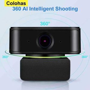 Webcams 2MP 1080p 360 Grad AI Face folgen automatisch Tracking USB Network Camera P2P kostenlose Video Digitalkamera Online -Lehrtafel J240518